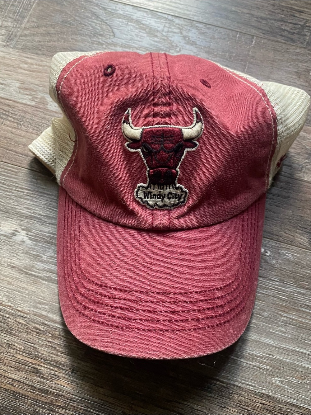 NBA Maroon and Cream Windy City Bulls Trucker Cap